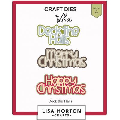 Lisa Horton Crafts Dies -  Festive Trio Christmas Sentiments